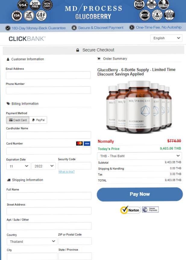GlucoBerry - Secure Order Page